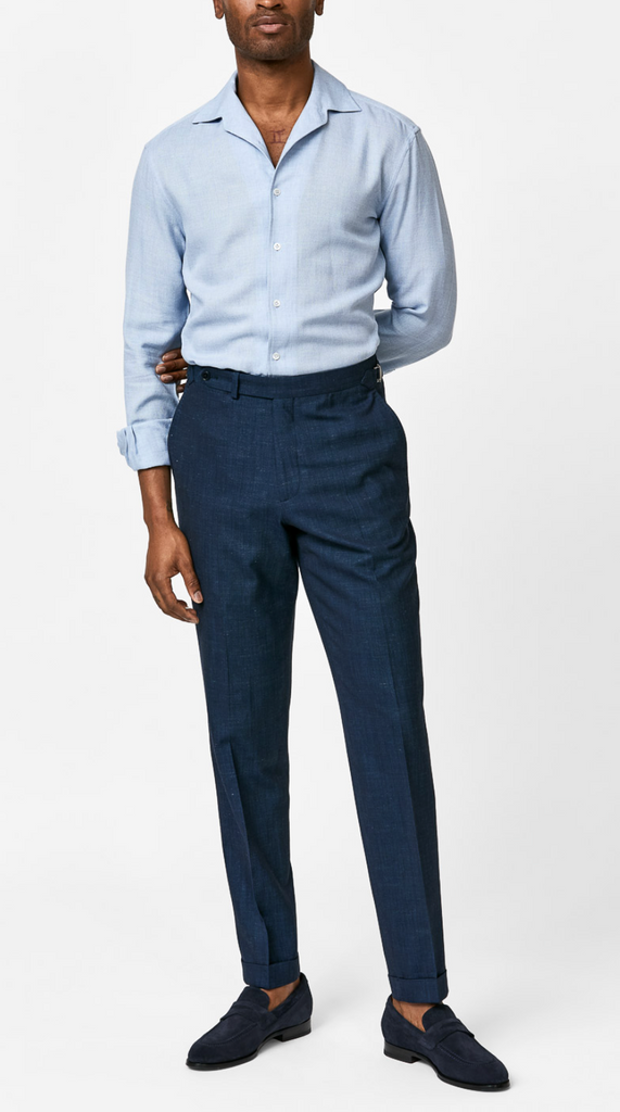 Somelos Light Blue Mouliné Modal & Merino Wool