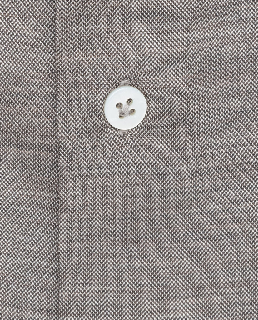 Reda Taupe Mélange S120 Wool & Lyocell Piqué Knit