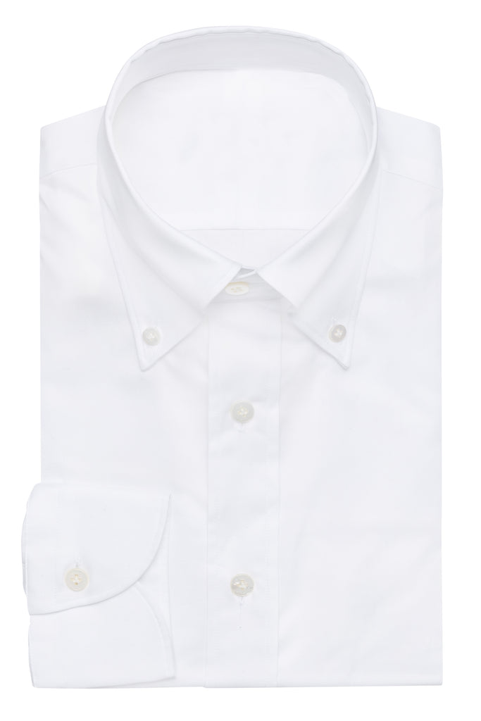 Albini Yoga Pinpoint White 100/2 Natural Stretch Cotton Fine Oxford