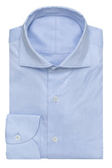 Albini Yoga Pinpoint Light Blue 100/2 Natural Stretch Cotton Fine Oxford