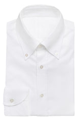 Albini Yoga Duke White Natural Stretch Easy Care Cotton Oxford