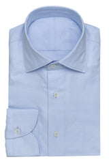 Albini Yoga Duke Light Blue Natural Stretch Easy Care Cotton Oxford