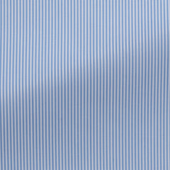 Thomas Mason Two Ply 100/2 Egyptian Cotton Poplin Light Blue Bengal Stripes