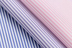 Thomas Mason Two Ply 100/2 Egyptian Cotton Poplin Lilac Bengal Stripes