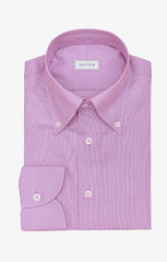 Thomas Mason Lightweight Two Ply 100/2 Egyptian Cotton Poplin White & Purple Micro Houndstooth