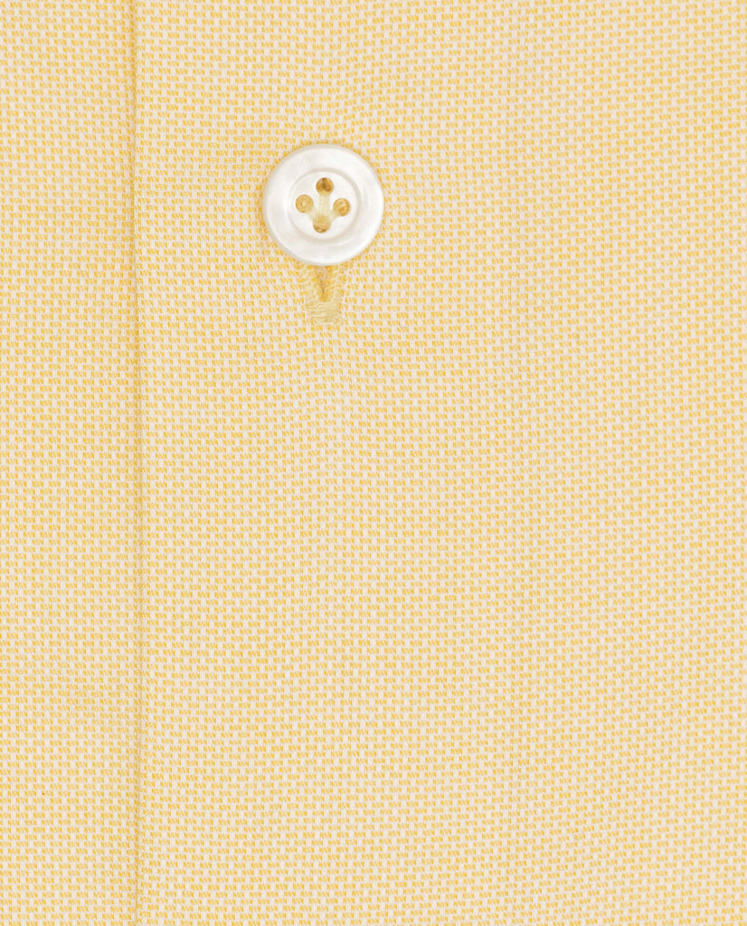 Weba Pale Yellow Cotton with White Microweave