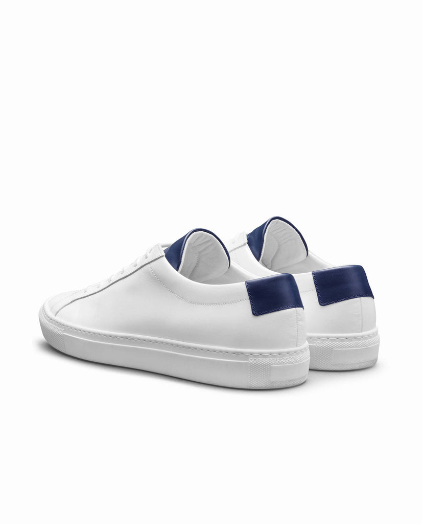 White Calf Low-Top Sneakers