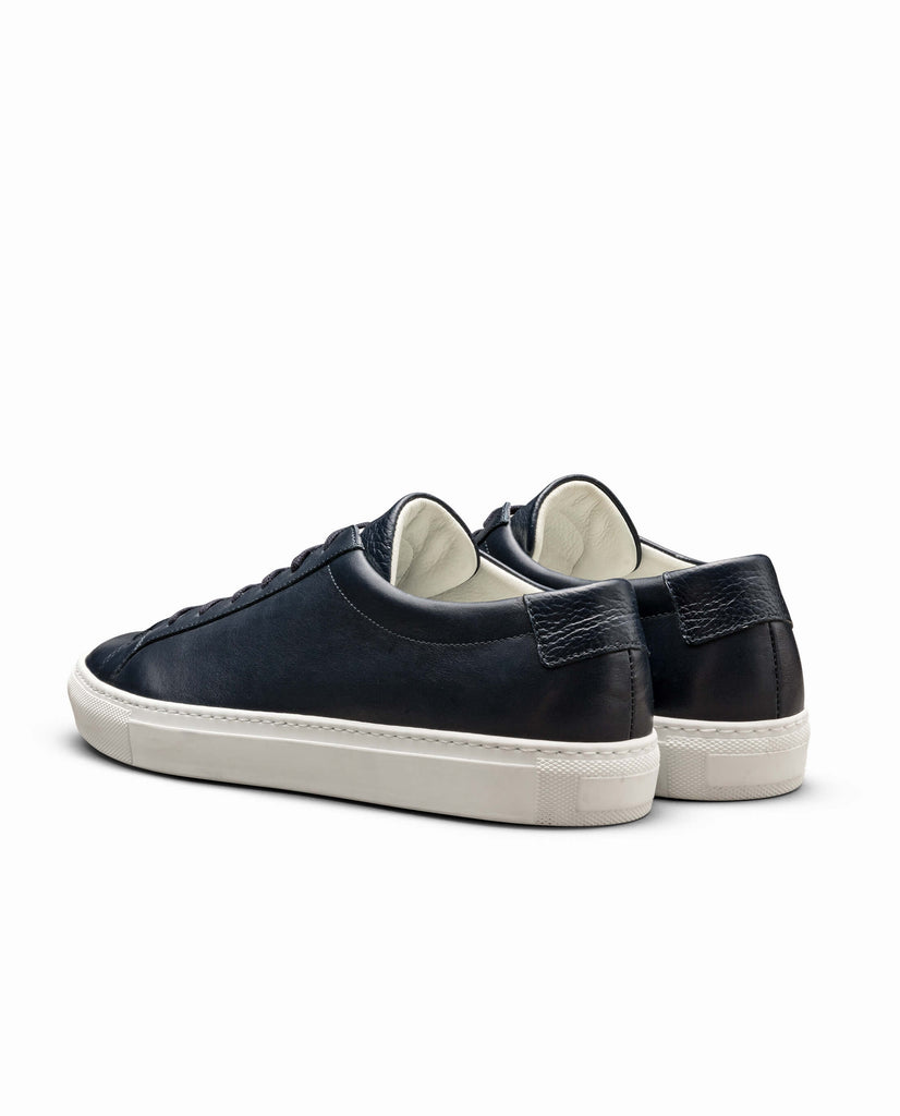Midnight Blue Calf Low-Top Sneakers