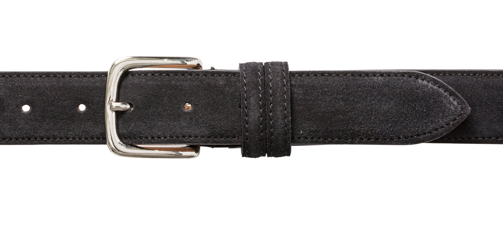 Custom Made Black Suede Belt