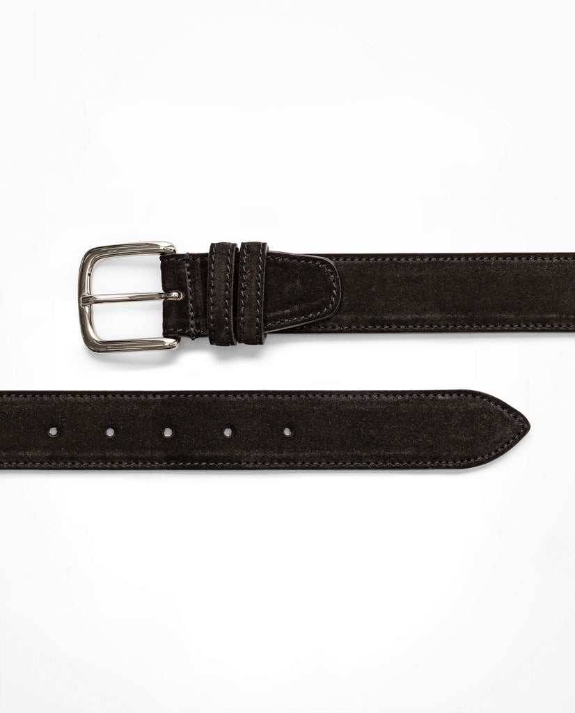 Custom Made Black Suede Belt