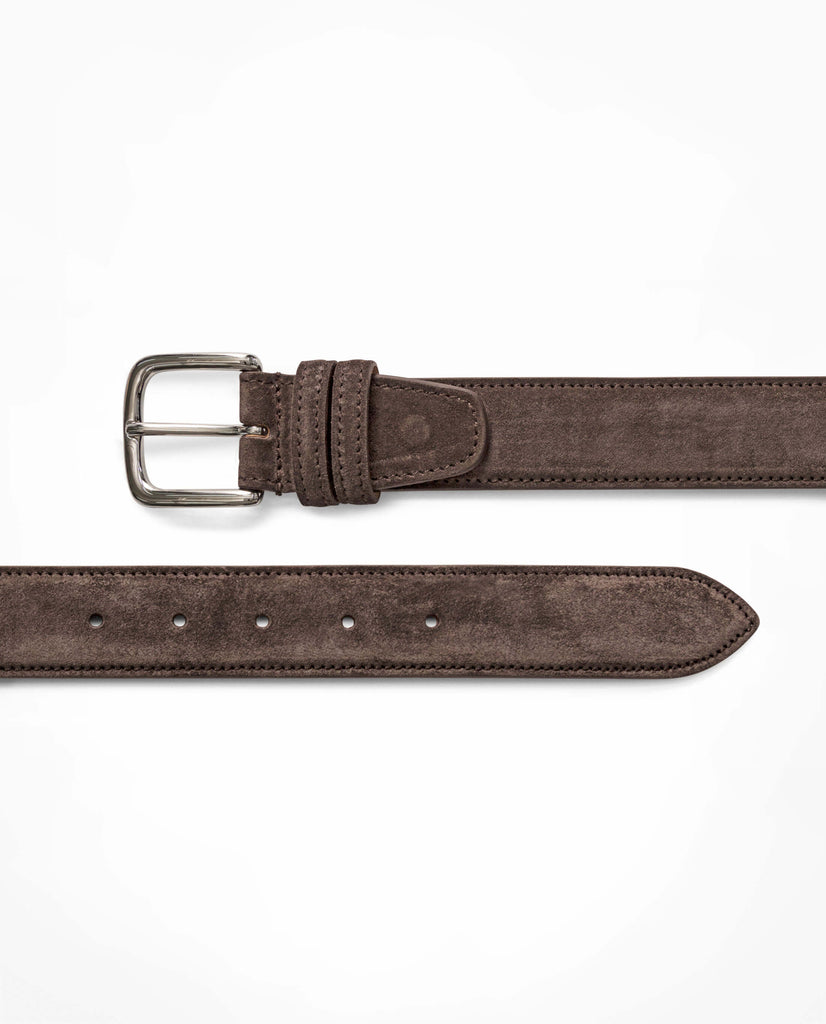 Custom Made Dark Brown Suede Belt