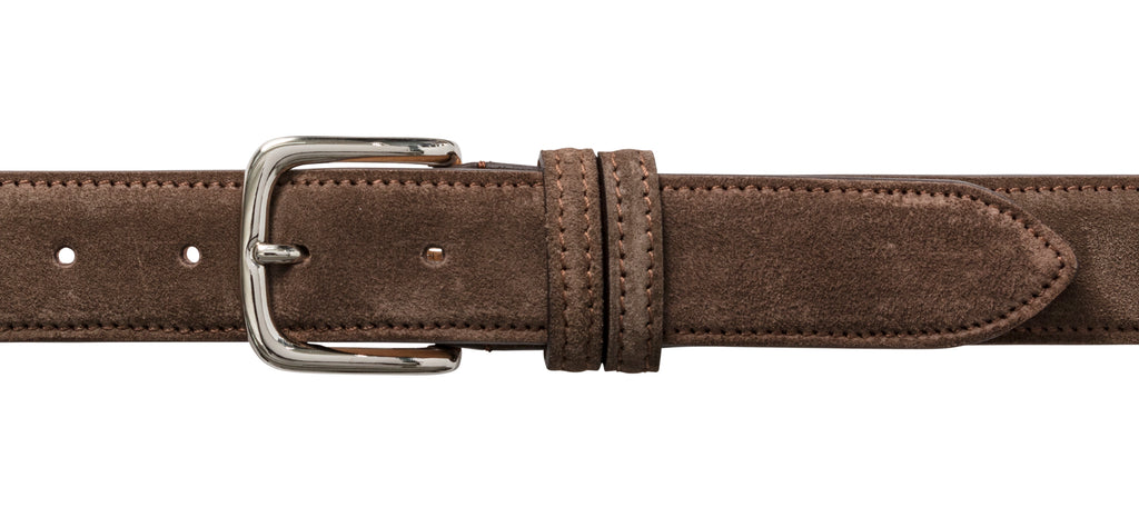 Custom Made Chocolate Brown Suede Belt