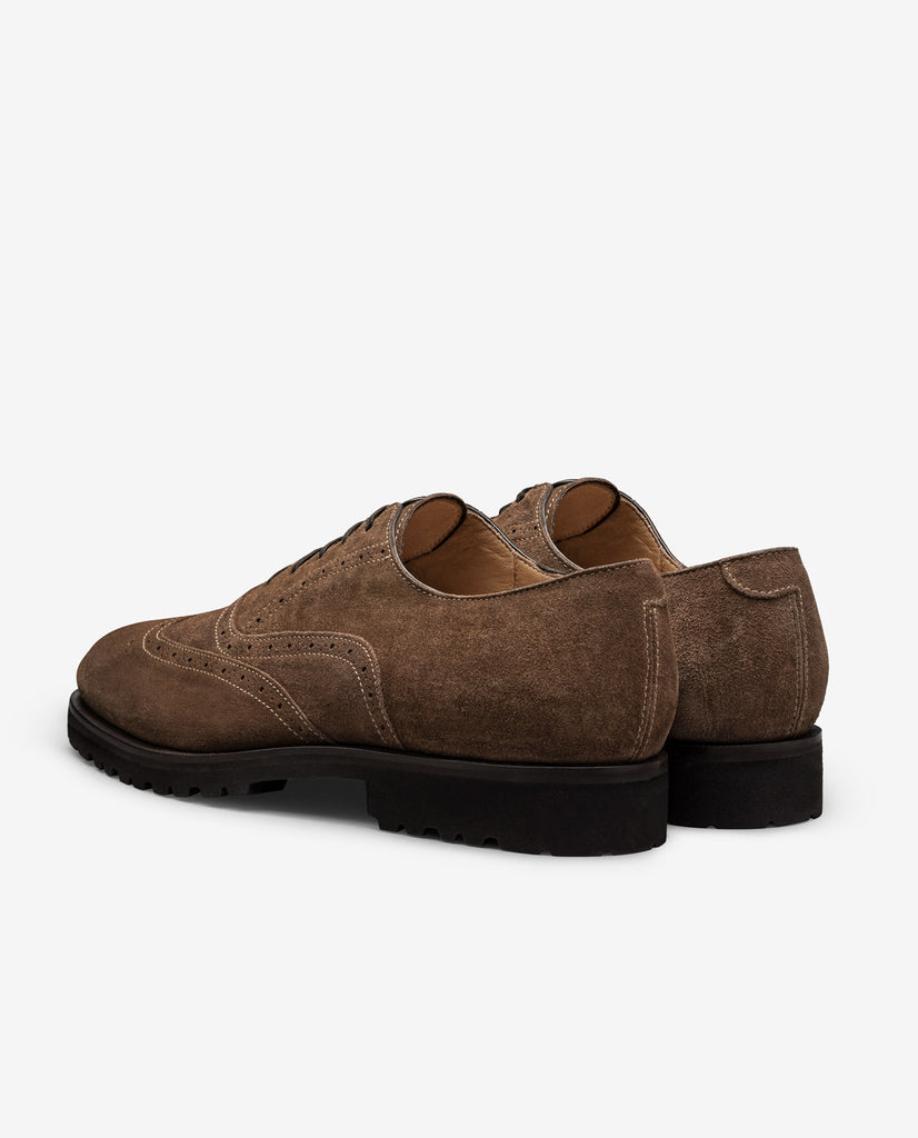 Chocolate Brown Summer Suede Lightweight Blake Vibram Brogue Oxfords