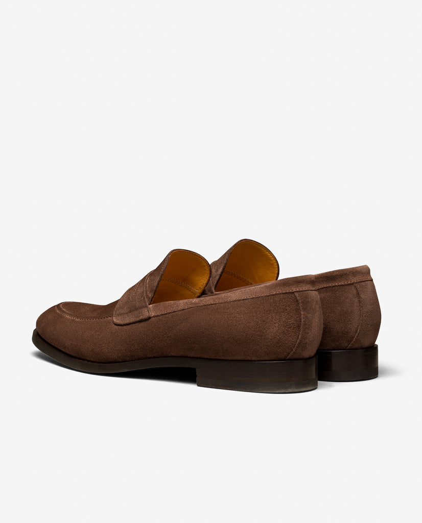 Chocolate Brown Summer Suede Blake Penny Loafers