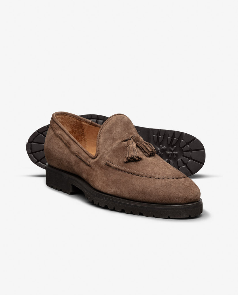 Chocolate Brown Summer Suede Blake Light Vibram Tassel Loafers