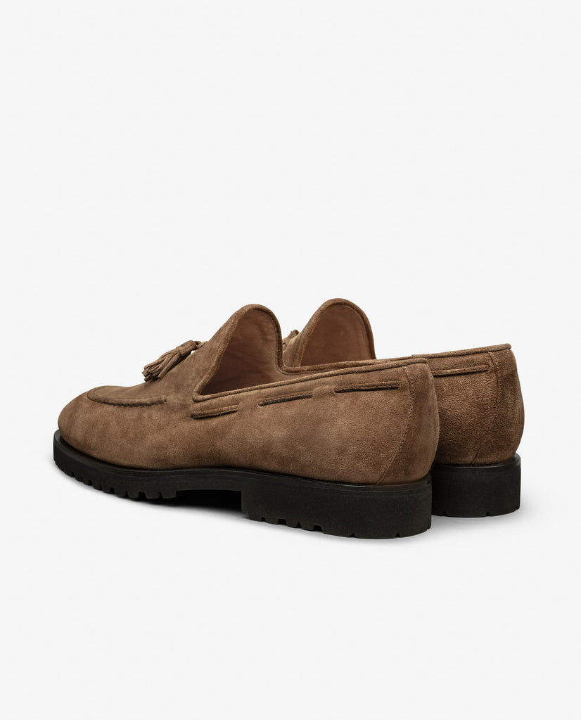 Chocolate Brown Summer Suede Blake Light Vibram Tassel Loafers