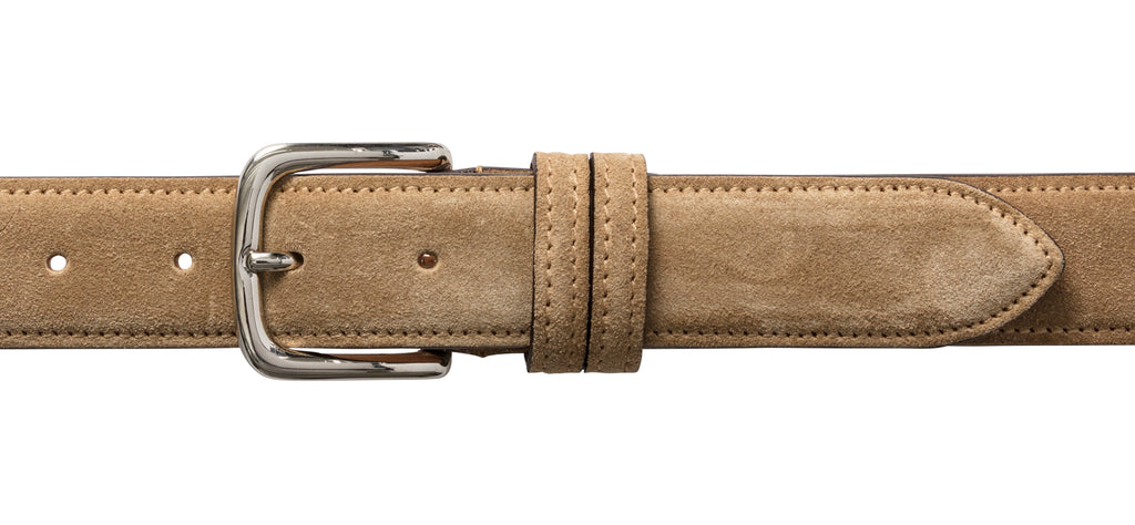 Custom Made Camel Suede Belt
