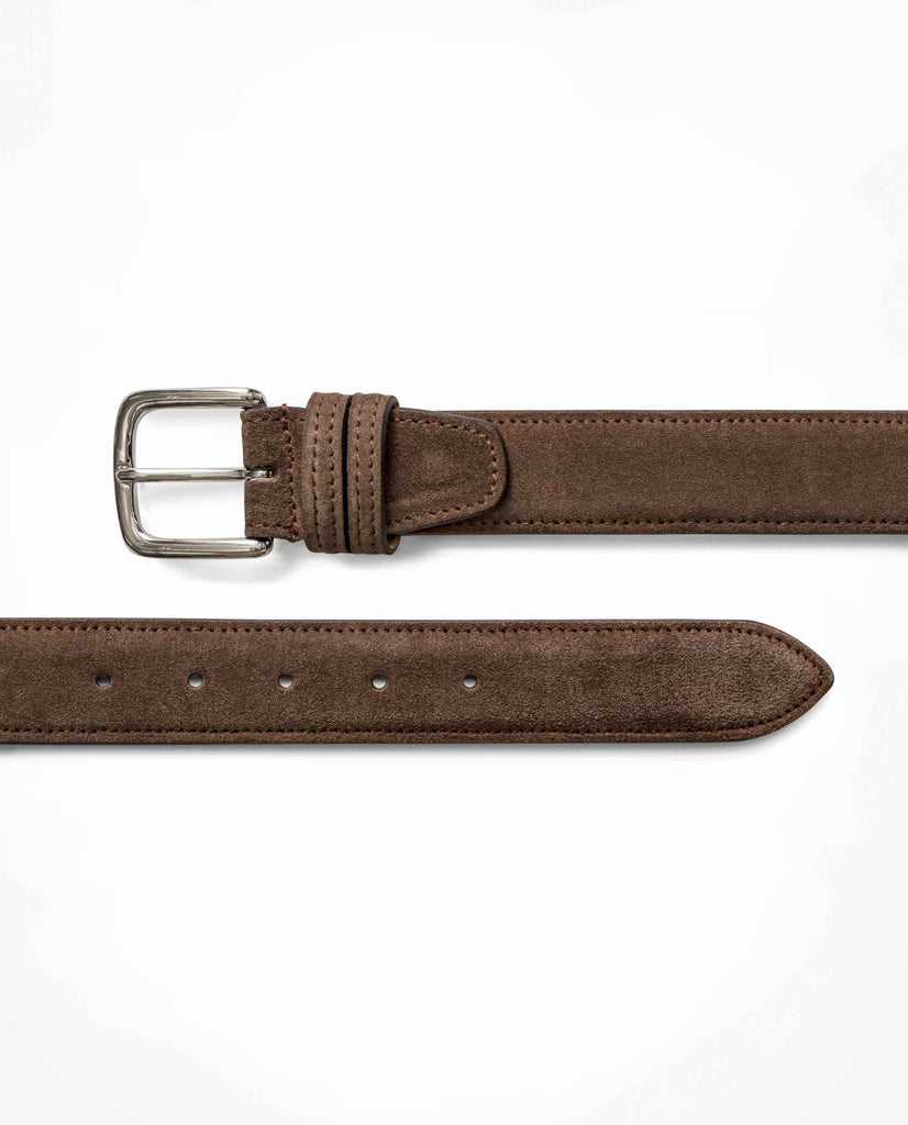 Custom Made Taupe Suede Belt