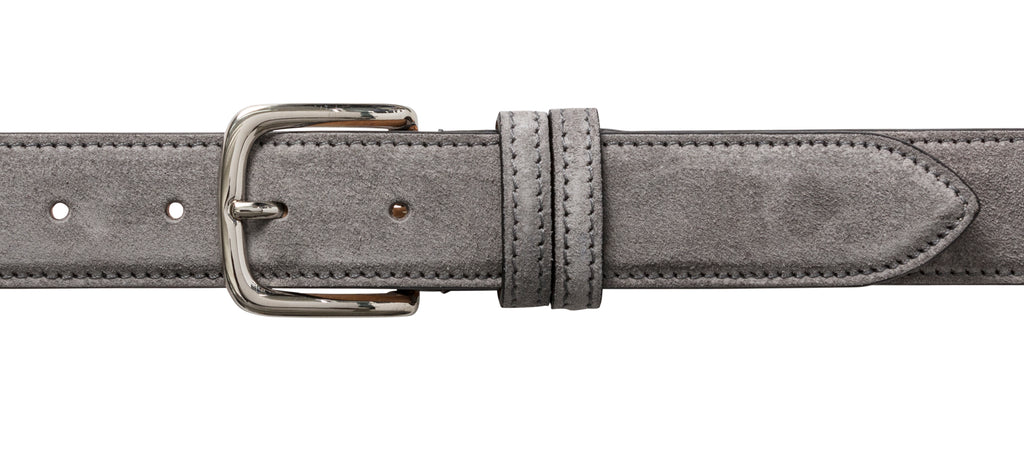 Custom Made Mid Grey Suede Belt
