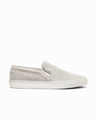 Light Grey Suede Slip-on Sneakers