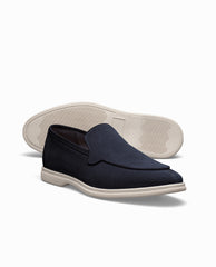 Navy Suede Low Top City Loafers