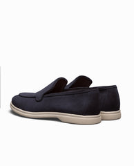 Navy Suede Low Top City Loafers