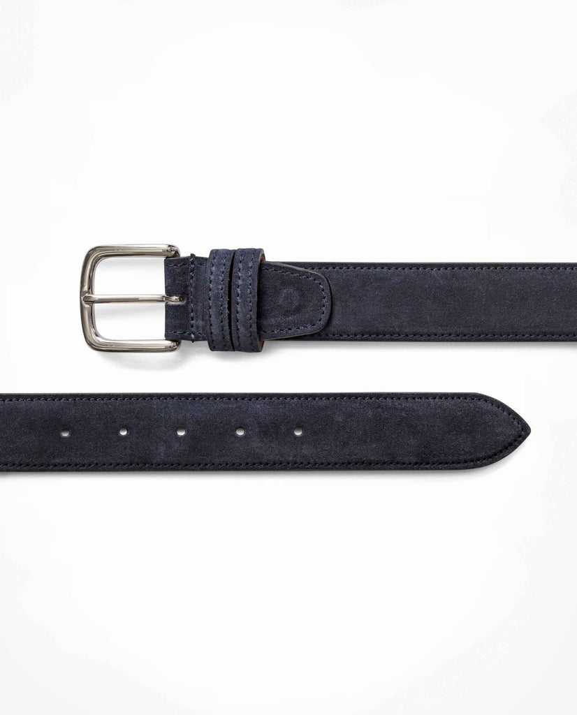 Custom Made Midnight Blue Suede Belt