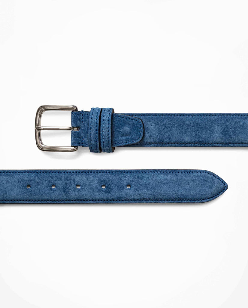 Custom Made Mid Blue Suede Belt