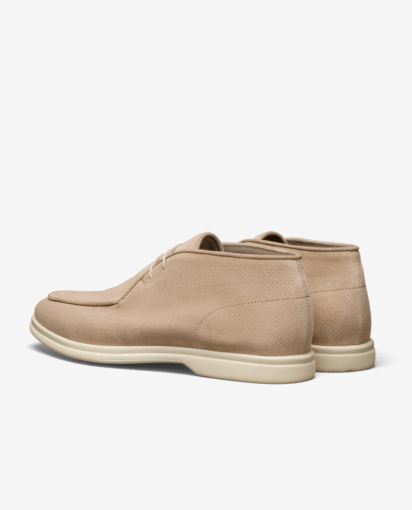 Sand Perforated Summer Suede Mid Top City Loafers