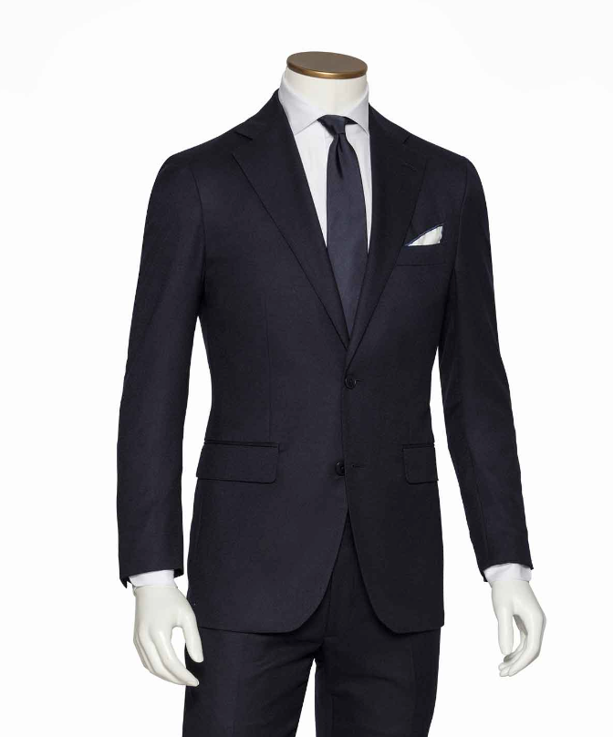 Barberis Canonico Midnight Blue Flannel S120 Merino Wool with Natural Stretch