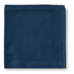 Pocket Square Mid Blue Pure Silk Grenadine