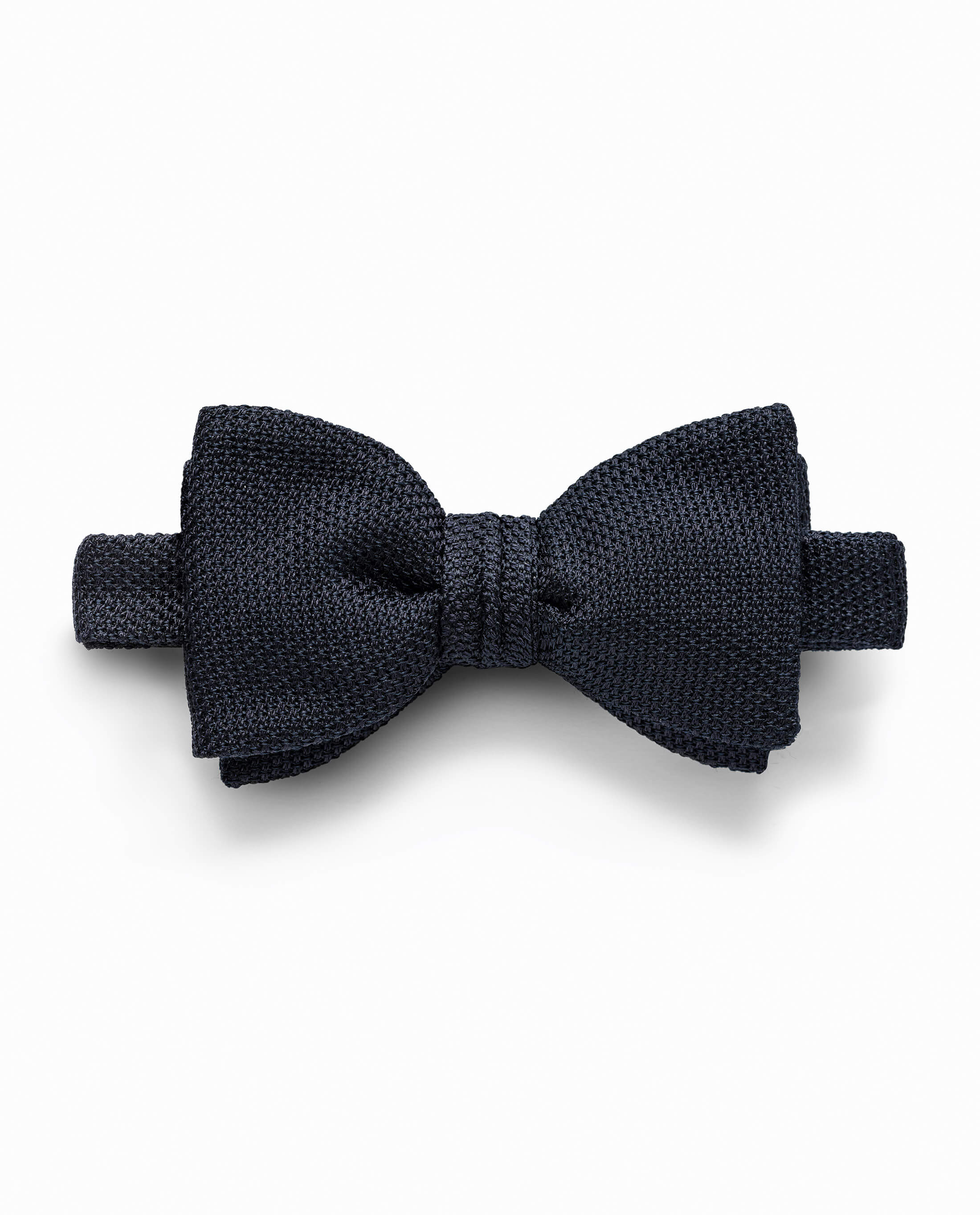Bow Tie Midnight Blue Pure Silk Grenadine