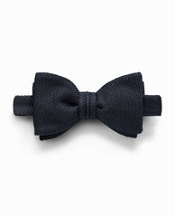 Bow Tie Midnight Blue Pure Silk Grenadine