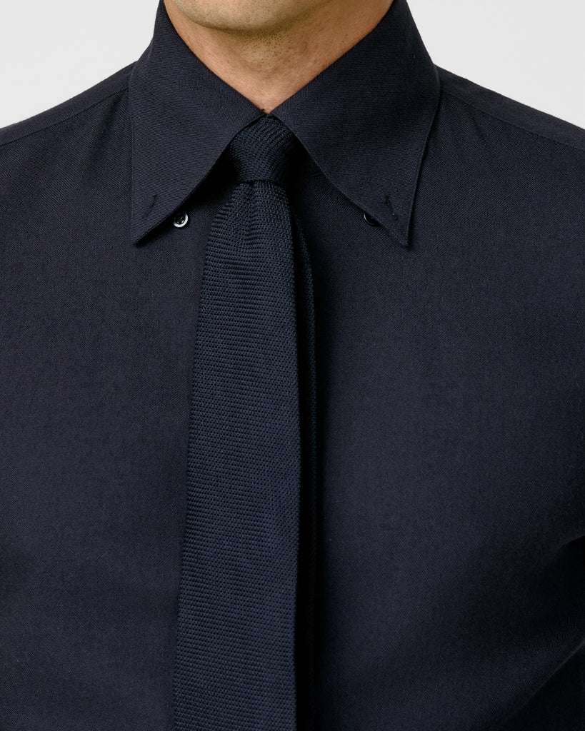 Midnight Blue Pure Silk Grenadine Tie
