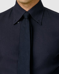 Midnight Blue Pure Silk Grenadine Tie