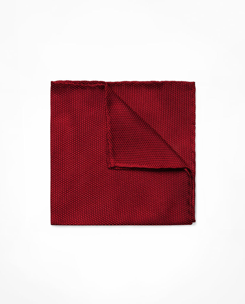 Pocket Square Dark Red Pure Silk Grenadine