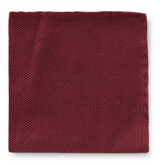 Pocket Square Wine Red Pure Silk Grenadine