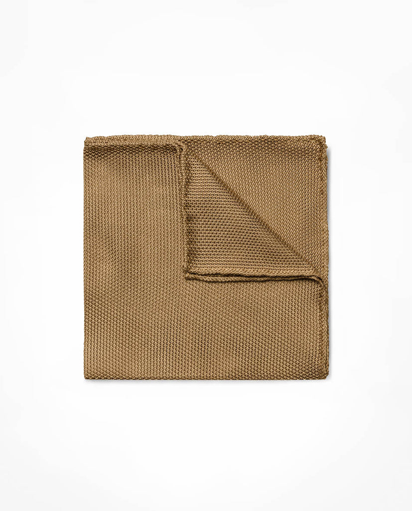 Pocket Square Beige Pure Silk Grenadine (Copy)