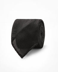 Black Pure Silk Grenadine Tie