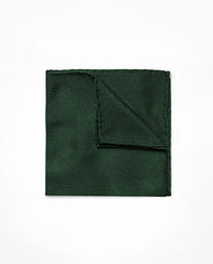Pocket Square Dark Green Pure Silk Grenadine