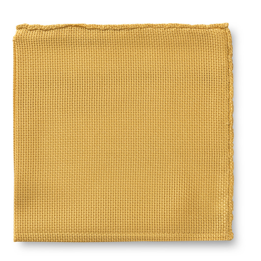Pocket Square Yellow Pure Silk Grenadine