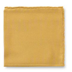 Pocket Square Yellow Pure Silk Grenadine