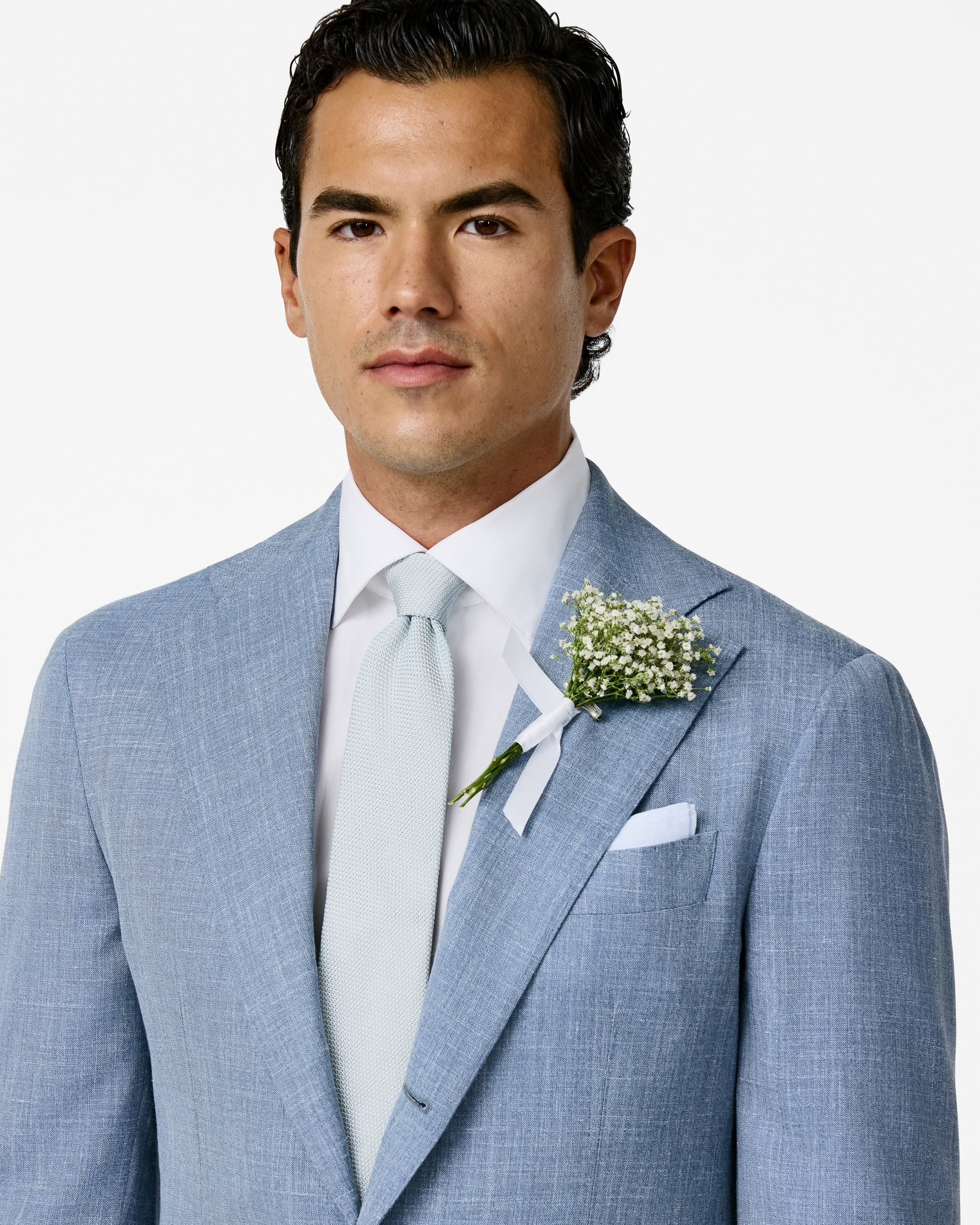 Sky Blue Pure Silk Grenadine Tie