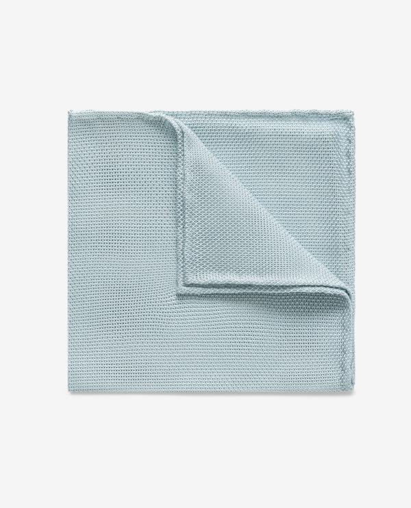 Pocket Square Light Turquoise Pure Silk Grenadine