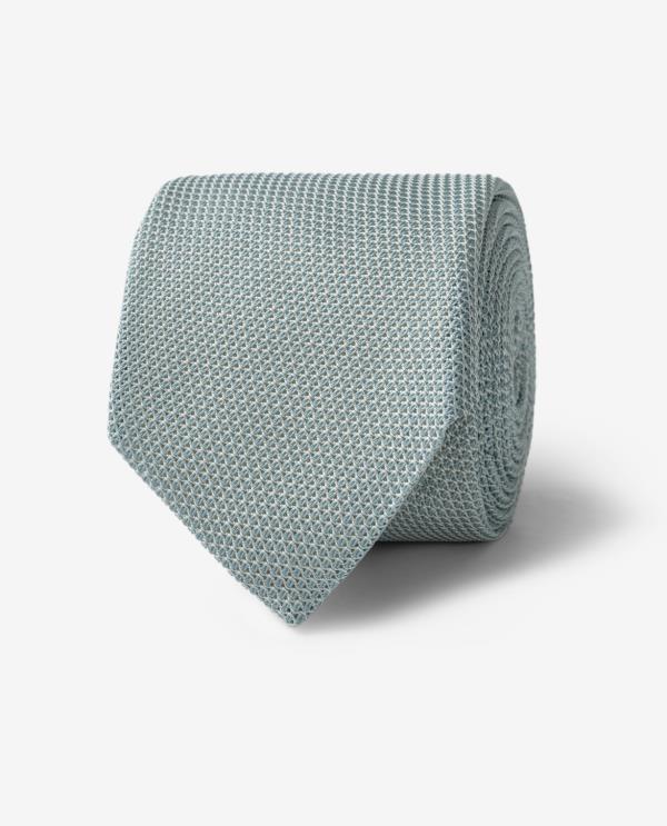 Light Turquoise Pure Silk Grenadine Tie