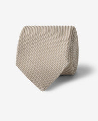 Beige Pure Silk Grenadine Tie