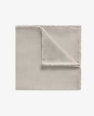 Pocket Square Beige Pure Silk Grenadine