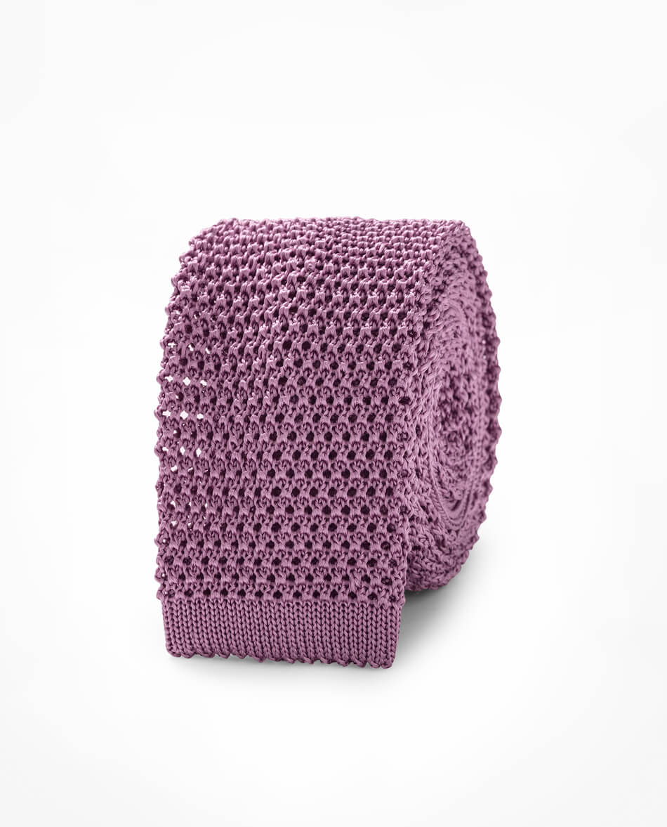 Light Purple Pure Silk Knitted Tie