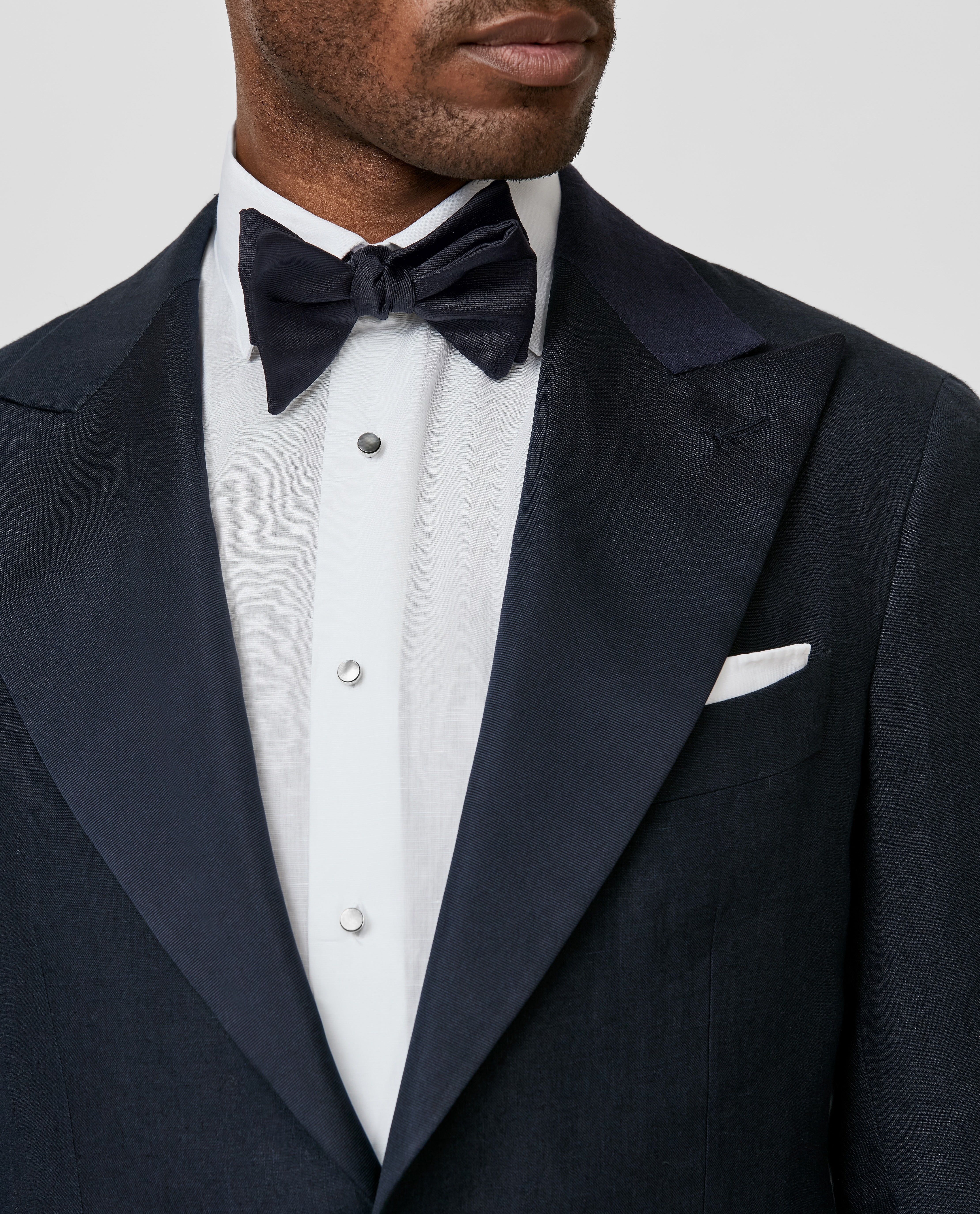 Bow Tie Ottoman Midnight Blue