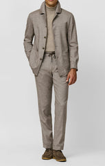 Possen Collection Taupe Stretch Wool Lyocell Cashmere Blend Twill Inspiration